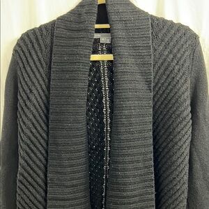 Vince Black Textured Knit Cardigan